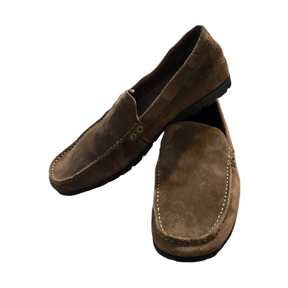 UGG Australia Ballard brown leather slip on dressy casual loafers size 10 - Picture 2 of 15